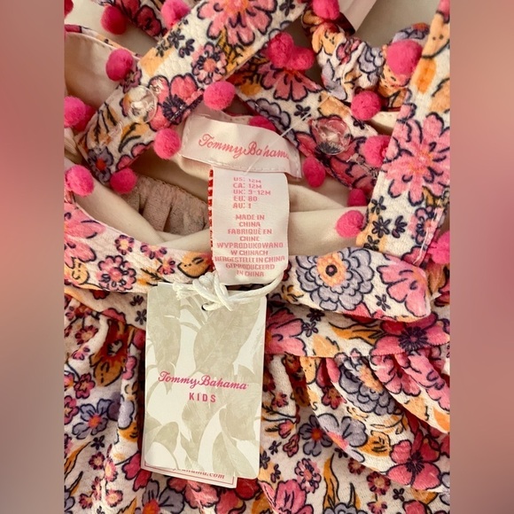 NWT Tommy Bahama Pink Floral Dress Size 12 Months - Picture 10 of 13